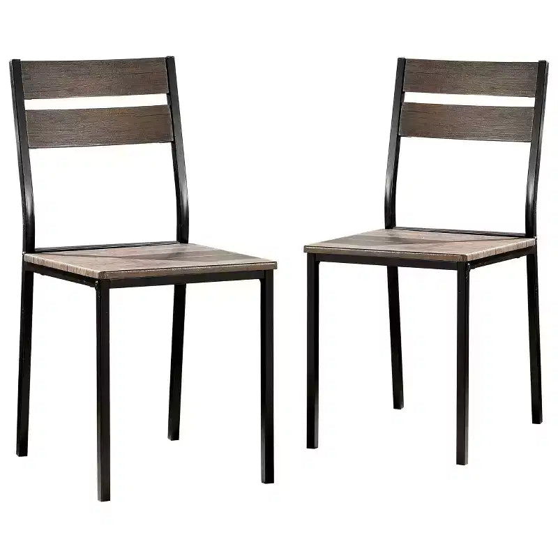 24/7 Shop At Home Set of 2 Verve Metal Dining Chair Antique Brown
