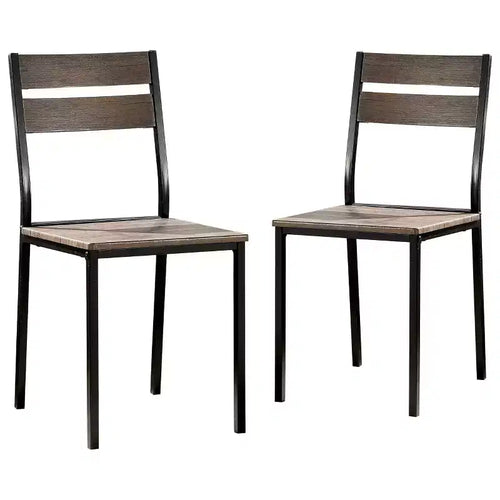 24/7 Shop At Home Set of 2 Verve Metal Dining Chair Antique Brown