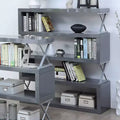Libreria aperta a 5 ripiani, grigia, 54,38"