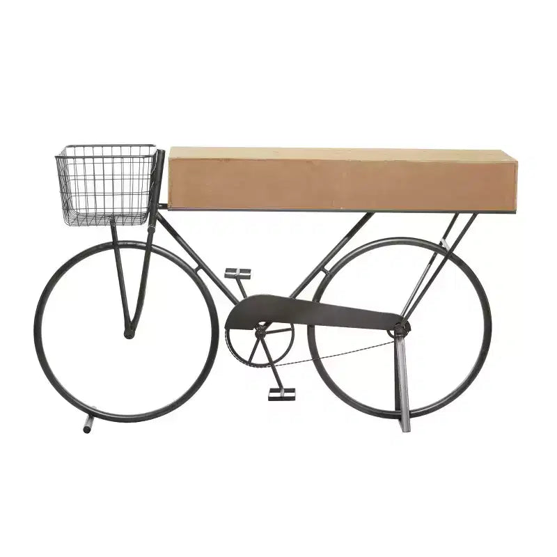 Olivia & May Farmhouse Metal Console Table Red: Iron Frame, MDF Top, No Assembly Required