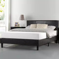 Struttura letto a piattaforma in ecopelle nera