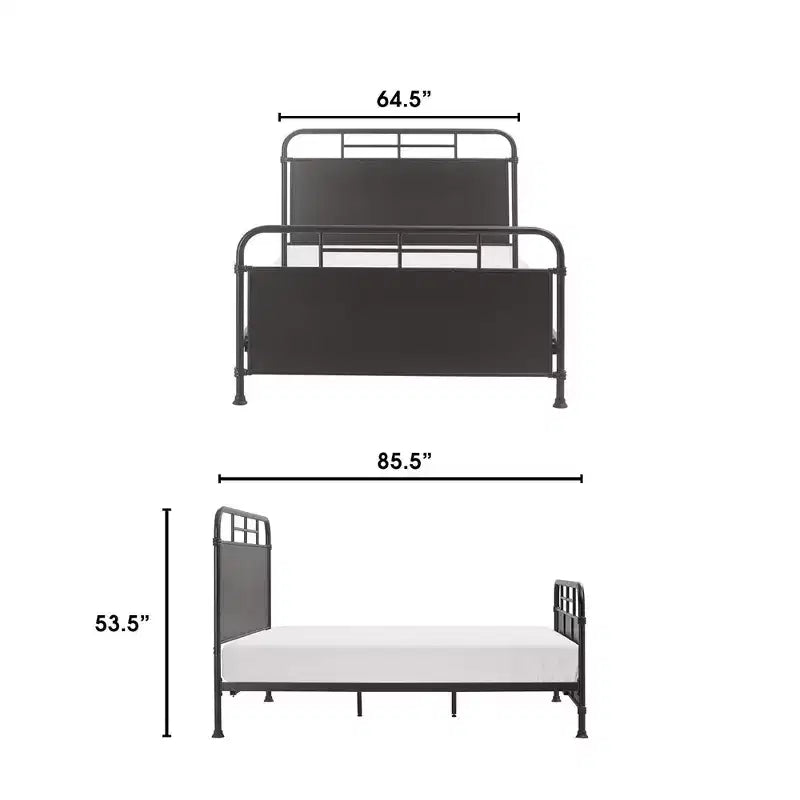 Tavor Industrial Metal Bed - Finch