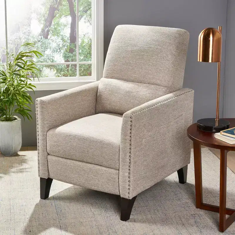 Alscot Contemporary Push Back Recliner - Christopher Knight Home